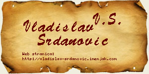 Vladislav Srdanović vizit kartica